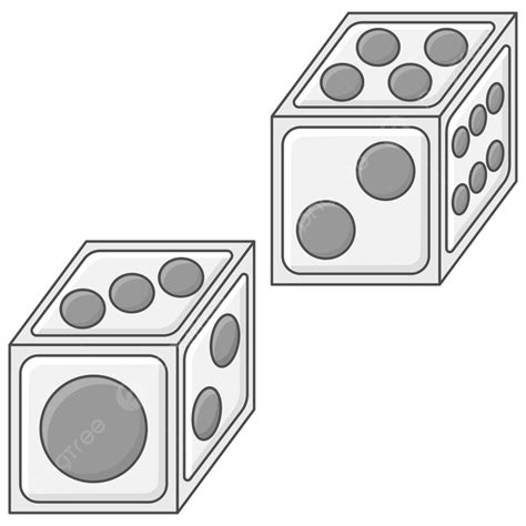 Two White Dice Vector Dice Game Vector Png And Vector With