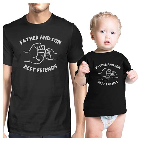 father and son best friends black matching shirts father s day t
