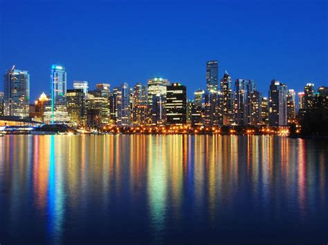 Vancouver Skyline At Night Smithsonian Photo Contest