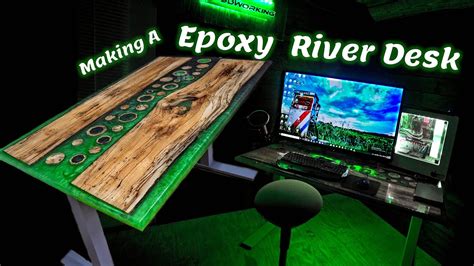 Making A Beautiful Led Lit Wood And Epoxy Resin Gaming Desk Youtube