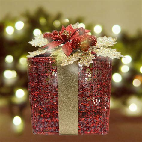 Chicken noodle soup, butternut squash soup, tamato basil soup Holiday Time Glitter Wire Gift Box Decor, Red - Walmart ...