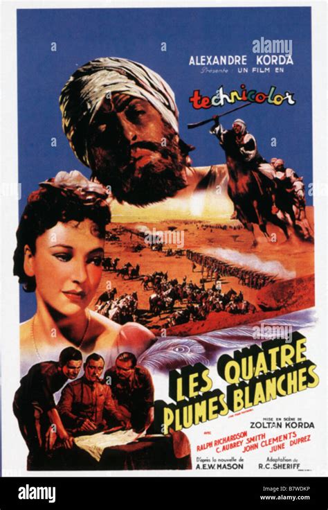 Les Quatre Plumes Blanches Four Feathers The Year 1939 Uk Adffiche Poster Director Zoltan