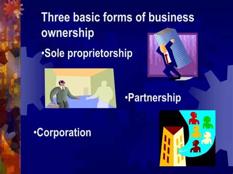 Ppt Three Basic Forms Of Business Ownership Powerpoint Presentation