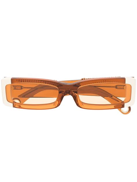 Orange Frame Sunglasses Iron Garden Decor