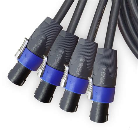 Nl8 To 4 Nl2 Speakon Breakout Splitter Cable