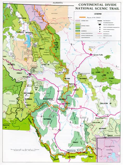 Continental Divide Montana Map Map Vectorcampus Map