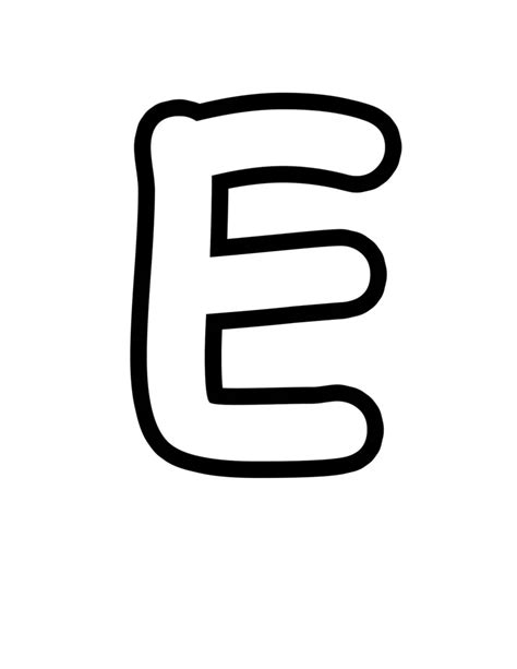 Free Printable Bubble Letters Uppercase Stencils Bubble Letter E