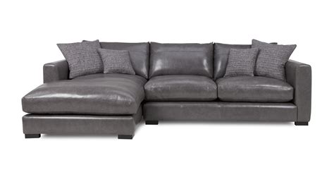 Dillon Leather Left Hand Facing Small Chaise End Sofa Dfs
