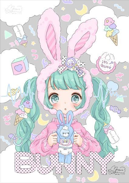 Anime Art Pastel Bunny Kawaii Anime Anime Anime Chibi