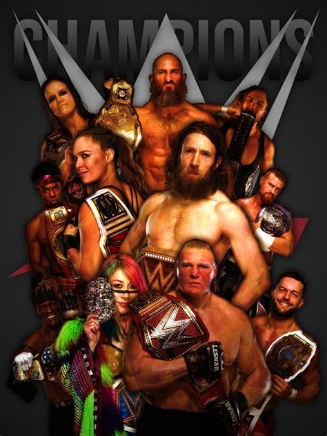 Current Wwe Champions Going Into Fastlane On Sunday Original Poster R Wwe