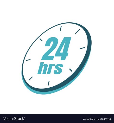 24 Hours Service Logo Design Icon Day And Night Vector Image
