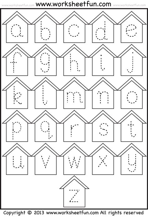 Small Letter Practice Sheet Kindergarten Free Printable Lowercase
