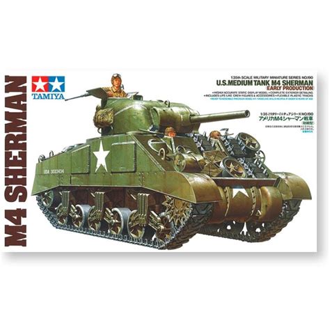 Tamiya Model 35190 135 Us Medium Tank M4 Sherman Early Production