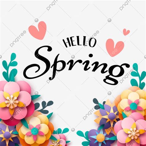 Paper Style Spring Vector Design Images Paper Cut Style Flowers Love