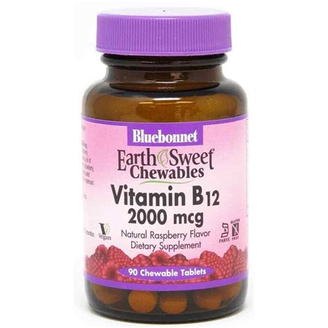 Earth Sweet Chewable Vitamin B12 2000 Mcg Bluebonnet