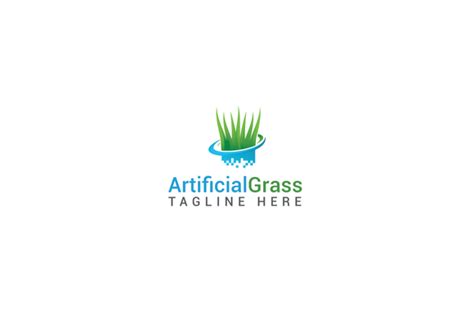 Artificial Grass Logo Template Logo Templates Business Card Design