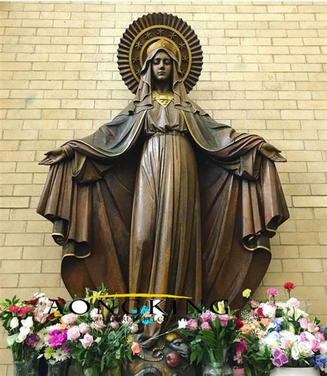 Virgin Mary Statue Metal Decorgarden Art Sculpture