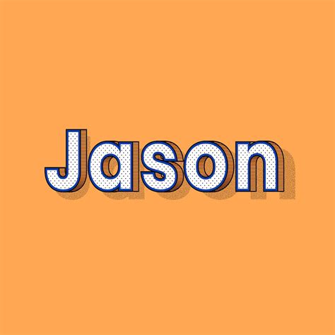Jason Name Retro Dotted Style Free Photo Rawpixel