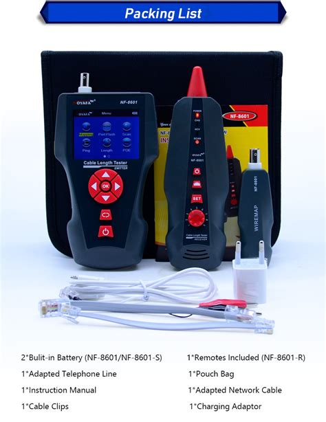 New Nf 8601 Multi Functional Network Cable Tester Lcd Cable Length
