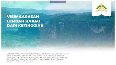 Wisata Baru Di Lembah Harau Payakumbuh Bukan Harau Sky CMczone