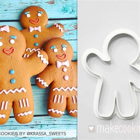gingerbread man cookie cutter etsy