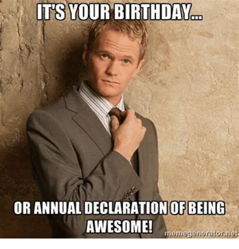 Its Your Birthday Or Annual Declaration Ofbeing Awesome