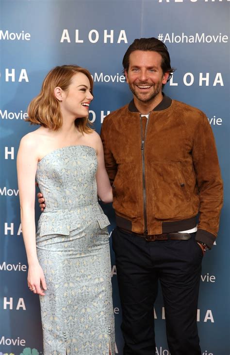 Emma Stone And Bradley Cooper Giggle On Aloha Red Carpet Popsugar