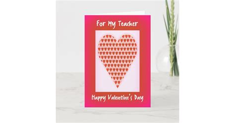 Valentine Card For Teachers Zazzle