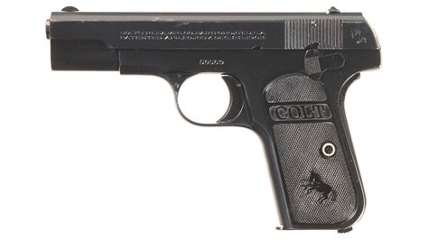 Colt Model 1908 Pocket Hammerless Pistol With Factory Letter Rock