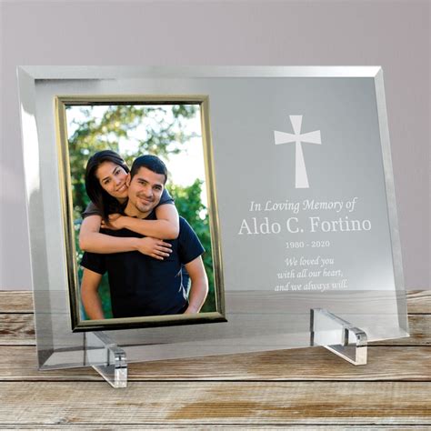 Engraved Memorial Glass Picture Frame Tsforyounow