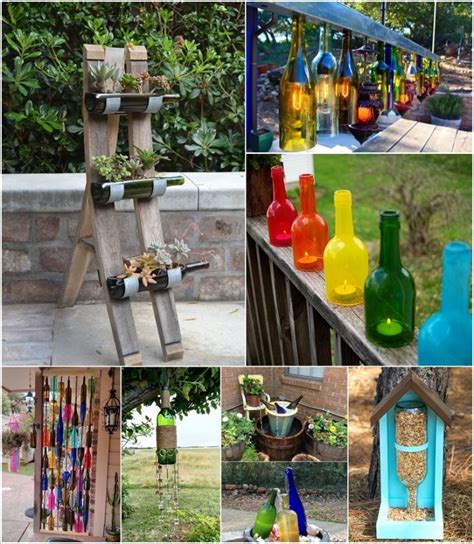 13 Diy Wine Bottle Garden Decor Ideas