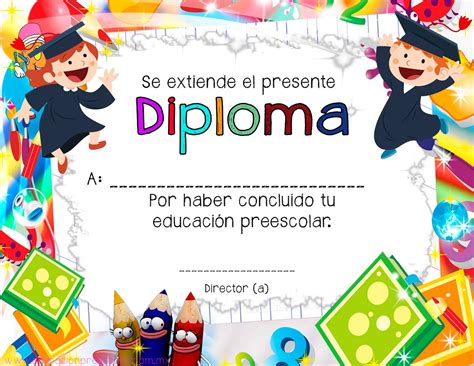 7 Diplomas Para Culminación De Estudios Preescolares Diploma