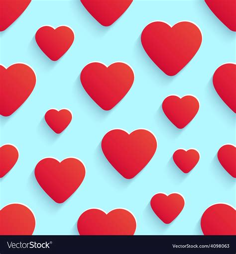 Seamless Pattern For Valentines Day With Vector Image