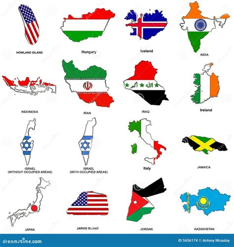 World Flag Map Sketches Collection 06 Stock Images Image 5656174