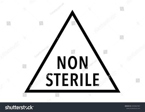 Non Sterile Iso Black Symbol Isolated Vetor Stock Livre De Direitos