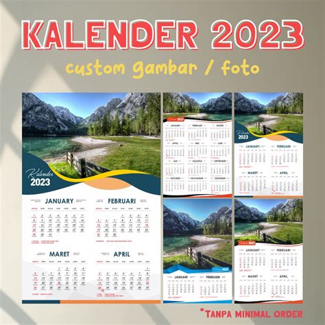 Jual Kalender 2023 Custom Kalender Dinding Tanpa Minimal Order