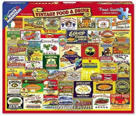 Vintage Food And Drink 1000 Piece Jigsaw Puzzle Vintage Recipes 1000