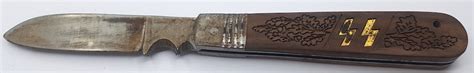 Ww2 German Nazi Waffen Ss Pocket Trench Custom Knife With Ss Runes
