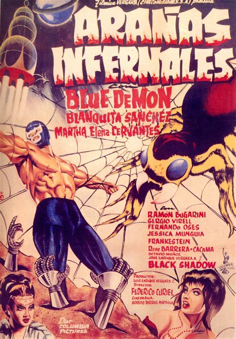 Lucha Libre Cartel De Cine Blue Demon Arañas Infernales Carteles De Lucha Libre Lucha