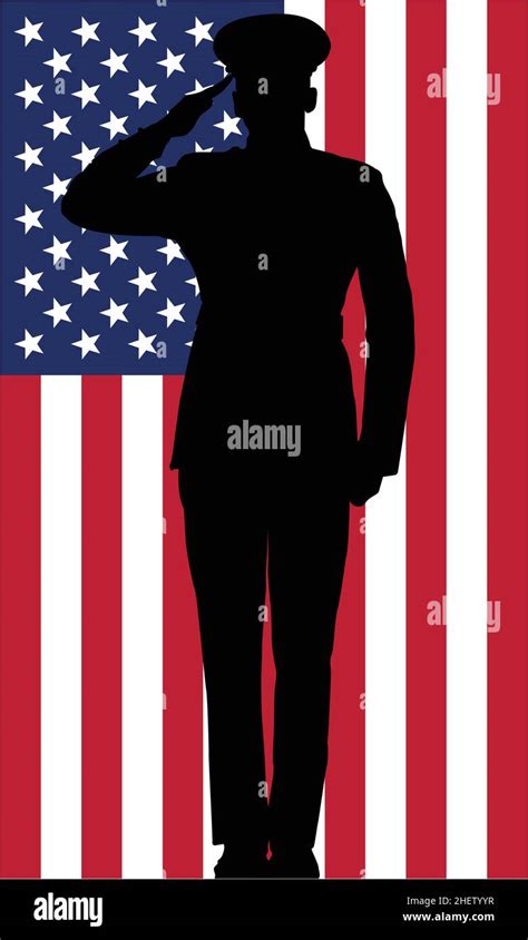 Military Police Army Marine Navy Air Force Soldier Salute Silhouette In