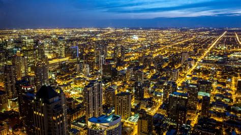 Chicago Wallpaper 4k Illinois City Skyline Night
