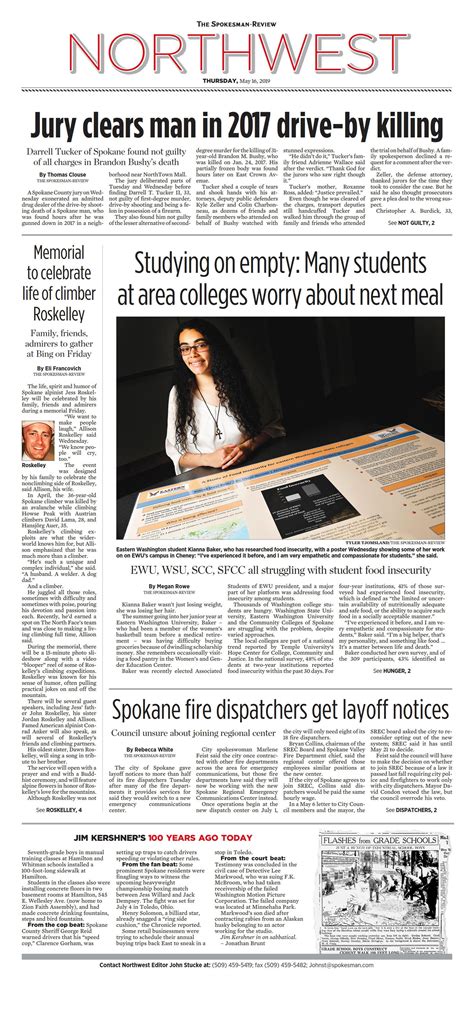Front Page for May 16, 2019 | The Spokesman-Review