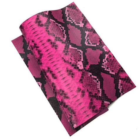 Neon Pink Snake Leather Sheet 12x18in30x45cm Genuine Leather Etsy