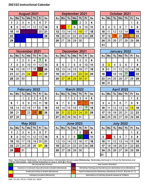 District 15 Calendar 2022 23