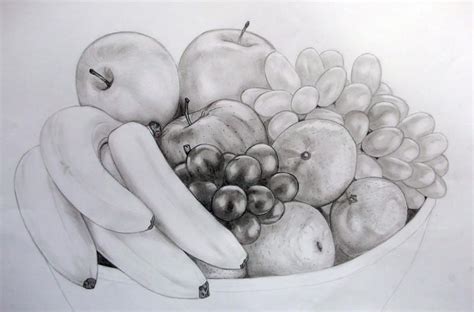 Fruit Bowl By Wackdog Fruit Sketch Fruit Bowl Drawing Fruits Drawing