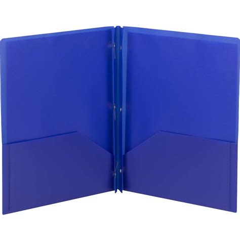 Smead Smd87726 Poly 2 Pocket Fastener Folders 25 Box Blue