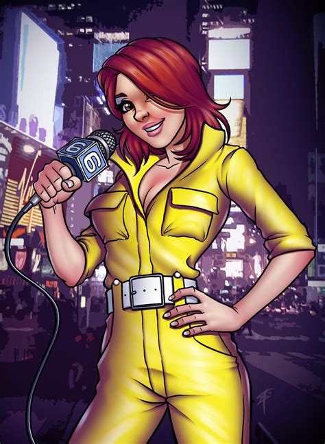 April O Neil Reporting By Sneakattack1221 On Deviantart