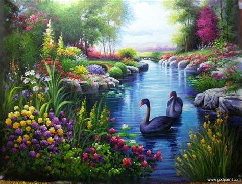 Oil Painting Natural Scenery At Explore Collection