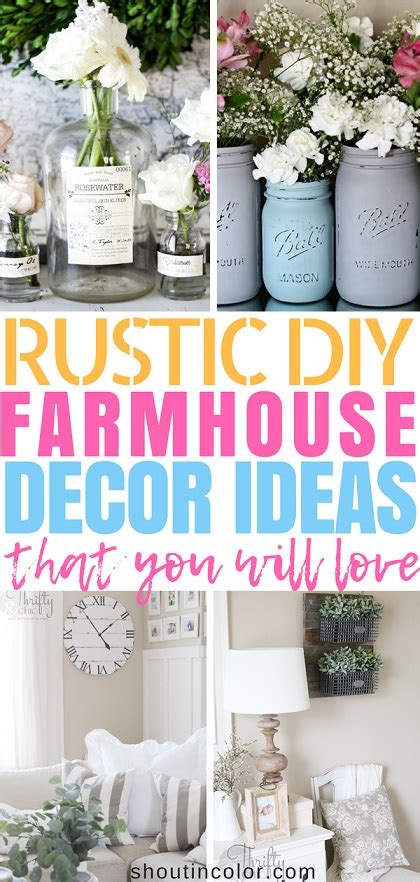 Easy Diy Farmhouse Decor Ideas You Will Love Shout In Color