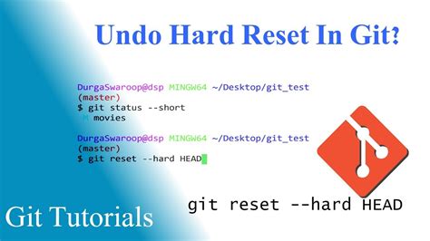 Undo Git Hard Reset Youtube